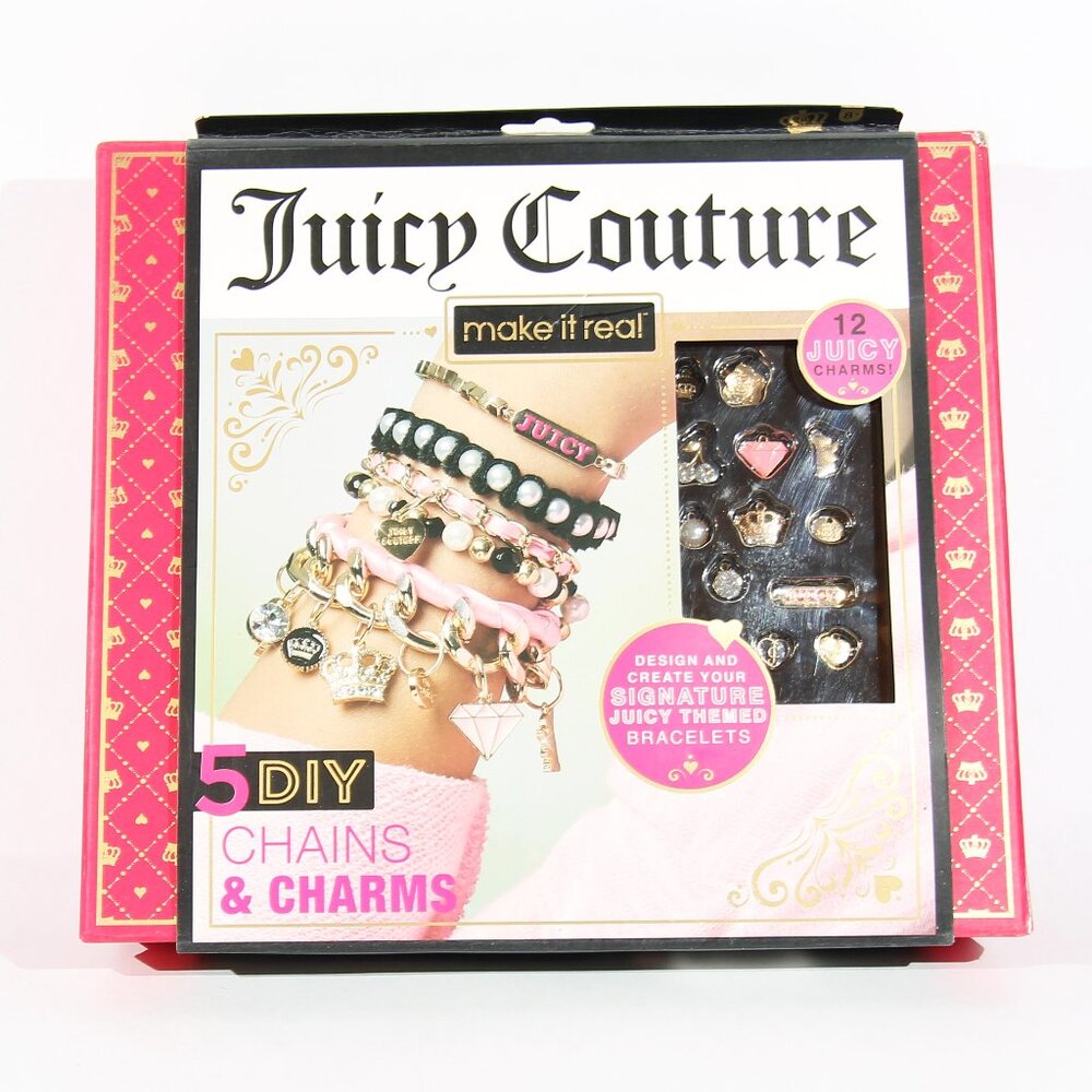 NWT Juicy Couture Make IT Real Chains & Charms DIY Bracelet Kit.